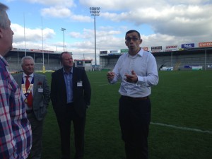 NAS tour Exeter Chiefs ground at Sandy Park